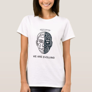 "Wir entwickeln" AI menschliche Fusion Minimalisti T-Shirt