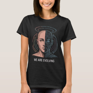 "Wir entwickeln" AI menschliche Fusion Minimalisti T-Shirt