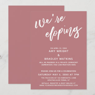 Wir entwickeln einfaches, dusty Rose Handwriting-S Einladung