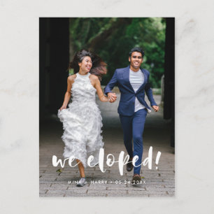 Wir entwickelten ein modernes Hochzeitsskripte-Fot Postkarte