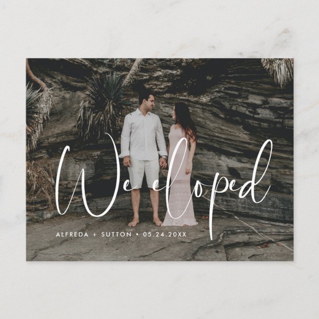 Wir entwickelten elegantes und modernes Foto Postkarte (Vorderseite)