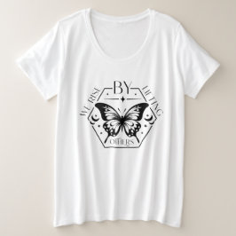 Wir erheben uns, indem wir andere den Schmetterlin Große Größe T-Shirt