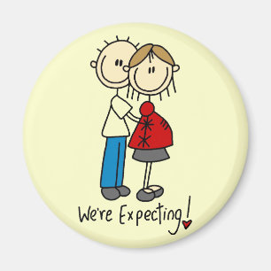 Wir erwarten Babyt-shirts und -geschenke Magnet
