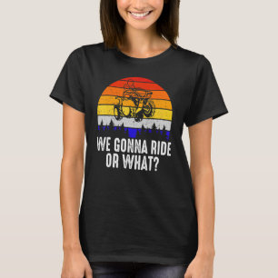 Wir fahren oder was Sunset Retro Bike Racing VI T-Shirt
