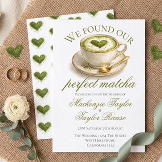 Wir fanden unser perfektes Matcha-Hochzeit Einladung