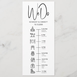 Wir feiern eine Kirchliche Hochzeit Zeitplan Flach Programm