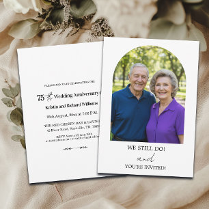 Wir feiern noch 75. Hochzeitstag Foto Einladung