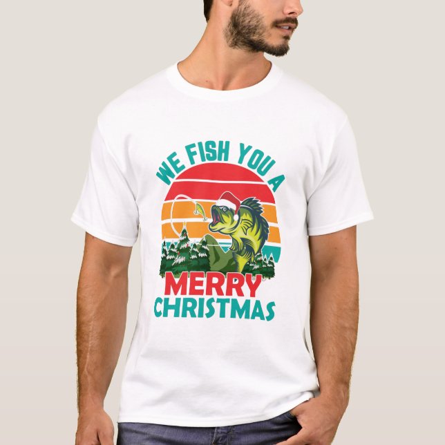 Wir fischen dir frohe Weihnachten T-Shirt (Vorderseite)