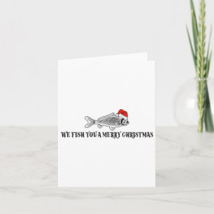 Wir fischen Ihnen ein frohes Weihnachtsfest Fische Karte
