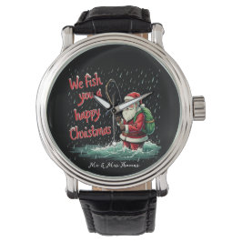 Wir fischen Ihnen einen glücklichen Weihnachtsfest Armbanduhr