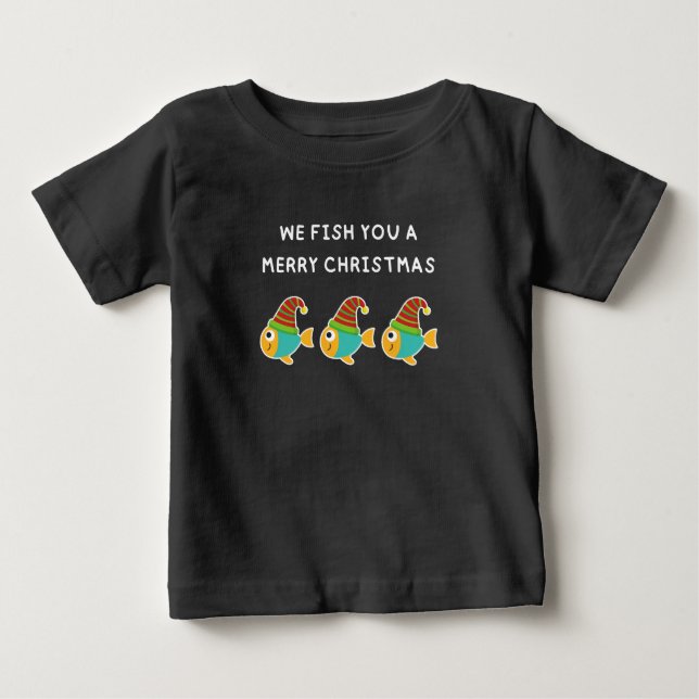 WIR FISCHEN IHNEN EINEN KLEINEN CHRISTMAS - Niedli Baby T-shirt (Vorderseite)