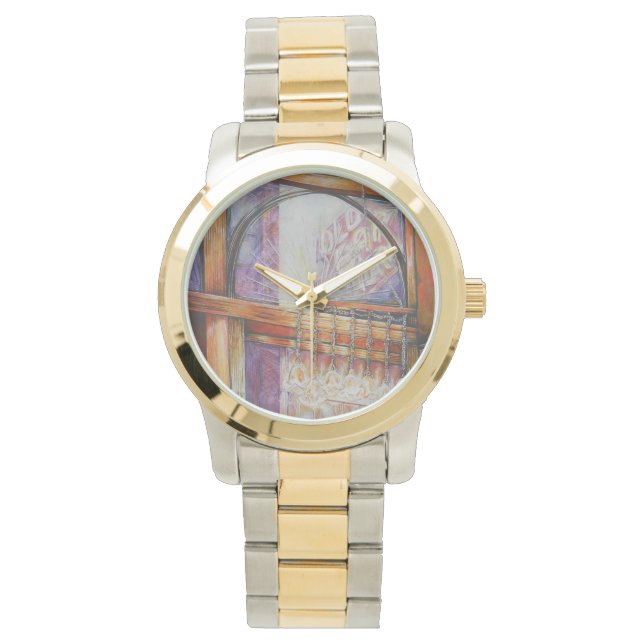 Wir fliegen alle durch das gleiche Licht. Armbanduhr (Vorderseite)