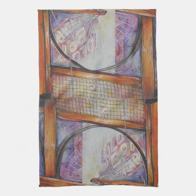 Wir fliegen alle Motten um das gleiche Licht. Geschirrtuch (Vertikal)