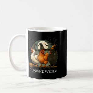 Wir fliegen lustiges Huhn Gruseliger Saison Bauern Kaffeetasse