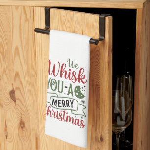 "Wir flüstern dir ein frohes Weihnachtsfest" Weihn Geschirrtuch