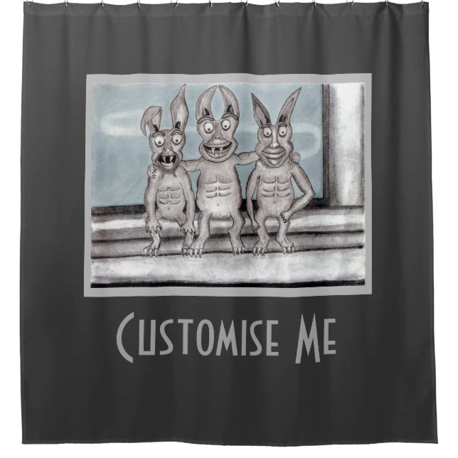 Wir Gargoyles Three Duschvorhang (Vorderseite)