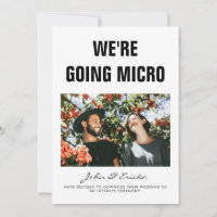 Wir gehen Hochzeit mit Micro Downsize-Foto