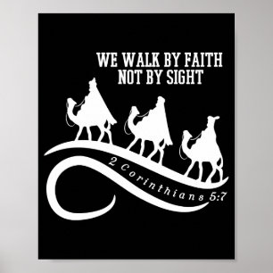 Wir gehen im Glauben, nicht im Sehen, christliches Poster