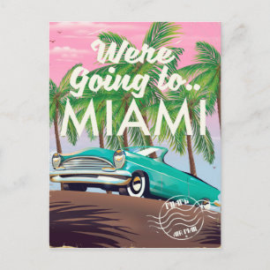 Wir gehen nach Miami Postkarte