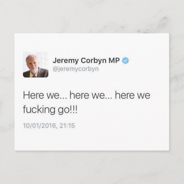 Wir gehen postkarte (Vorderseite)