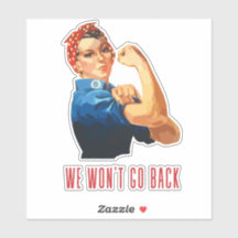 Wir gehen zurück Rosie Riveter Car Decal
