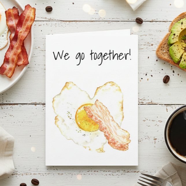 Wir gehen zusammen mit Bacon Egg Liebe Valentinsta Karte (Von Creator hochgeladen)