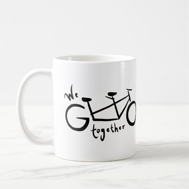 Wir gehen zusammen Tandem Bike Kaffeetasse (Links)