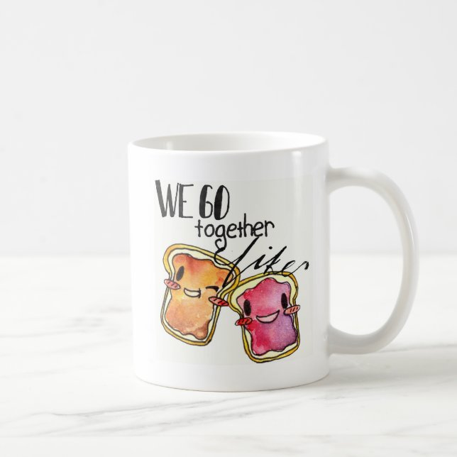 Wir gehen zusammen wie Erdnussbutter und Gelee Kaffeetasse (Rechts)