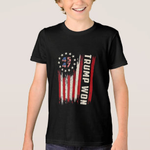 Wir gewinnen TRUMP INAUGURATION American Flag Tri-Blend Shirt