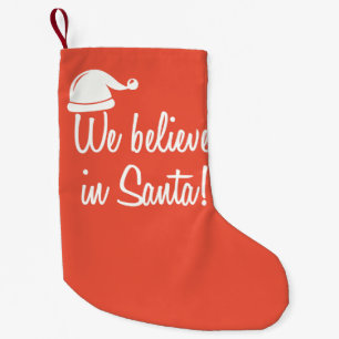 WIR GLAUBEN AN SANTA! Weihnachtsstrumpf Kleiner Weihnachtsstrumpf