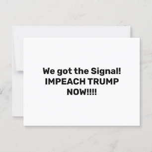 WIR GOT DAS SIGNAL. BEACHTEN SIE JETZT TRUMP!! POSTKARTE