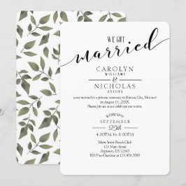 Wir Got eine Verheiratete "Simple Greenerity Weddi Einladung
