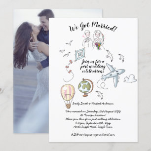 Wir Got Verheiratet - FOTO Hochzeitsempfang Einlad Einladung