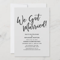 Wir Got Verheiratet! Lässige graue Hochzeit
