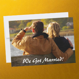 Wir Got Verheiratet! Post Wedding Party Custom Fot Einladung