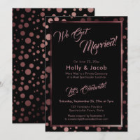 Wir Got Verheiratet! Rose Gold Confetti Bubbles &
