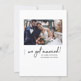 Wir Got Verheiratete Mod Foto Hochzeitsankündigung Einladung