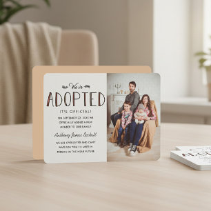 Wir haben Adoptiert Ankündigung der Adoption