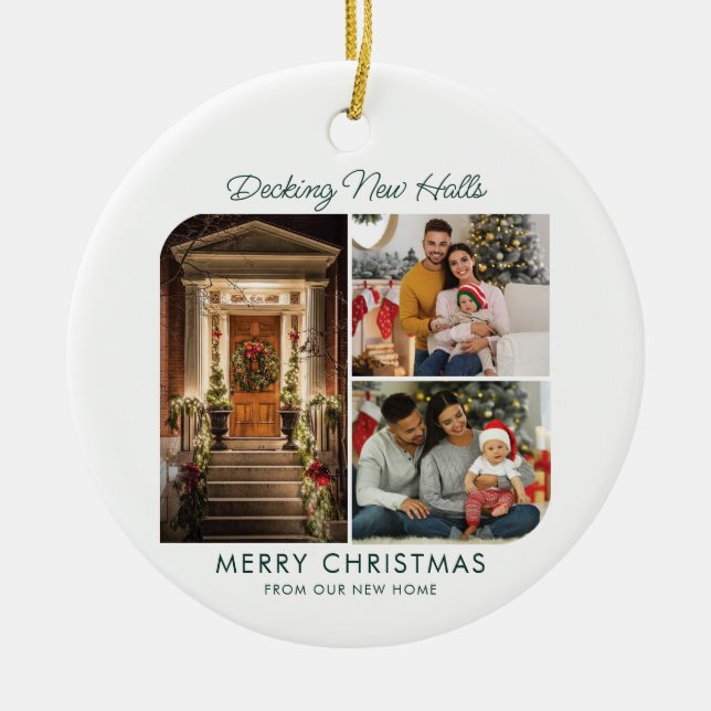 Wir haben Adressfoto-Collage Weihnachtsbewegung ve Keramik Ornament (Vorne)