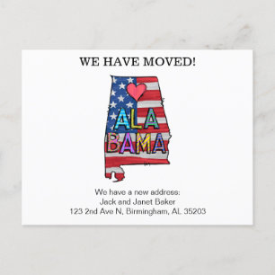 Wir haben Alabama Staat Postcard verschoben Postkarte
