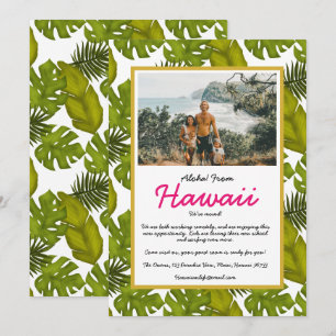Wir haben Aloha von den tropischen Blätter Hawaiis Ankündigung