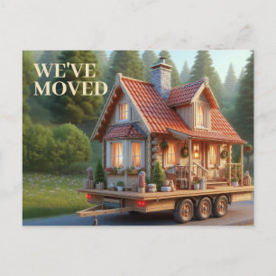 WIR HABEN BEWEGT, Chic House on Wheels Open House Einladungspostkarte
