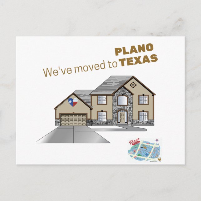 Wir haben Bewegungen zu Postkarte Plano Texas (Vorderseite)