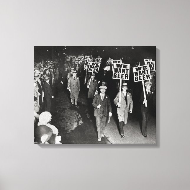 Wir haben Bier Gewollt! Protest zum Verbot, 1931.  Leinwanddruck (Vorderseite)