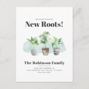 Wir haben Boho New Roots Moving Ankündigungspostkarte
