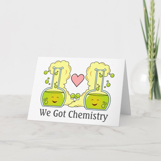Wir haben Chemie Got Feiertagskarte (Vorderseite)
