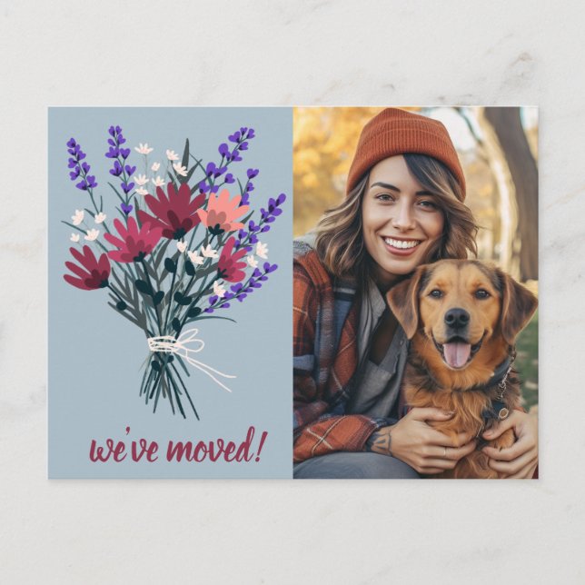Wir haben CUSTOM FOTO Wildblume Bouquet Postkarte (Vorderseite)