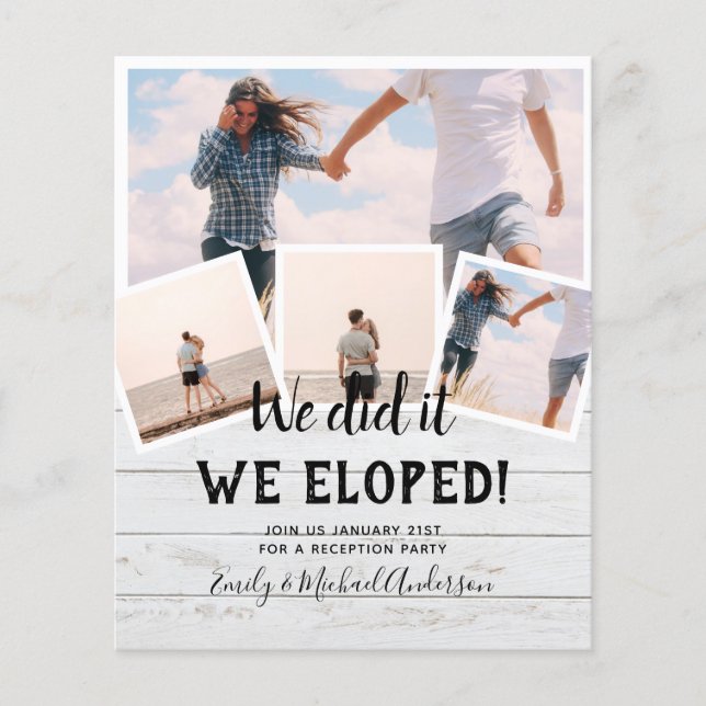 Wir haben das ELOPEMENT FOTO Hochzeitsempfehlung H Flyer (Vorne)