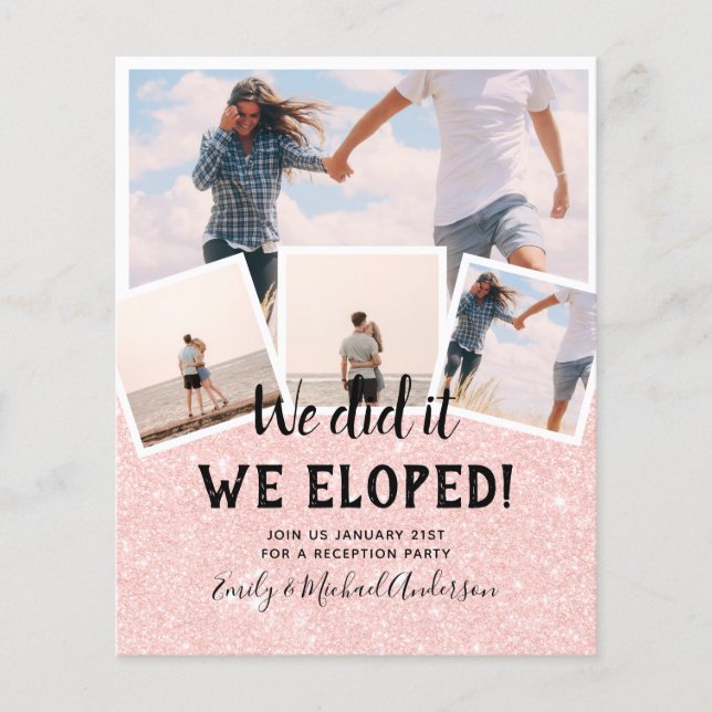Wir haben das ELOPEMENT FOTO Hochzeitsempfehlung H Flyer (Vorne)