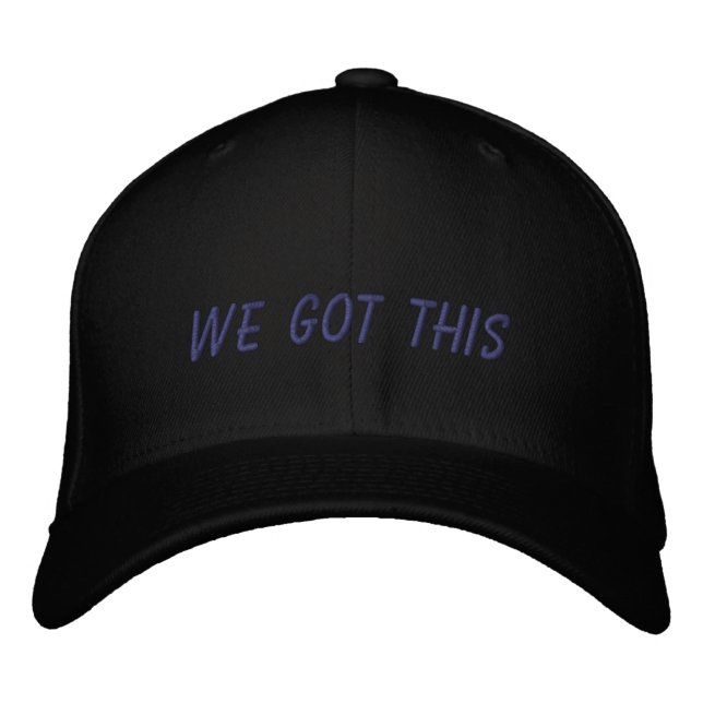 Wir haben das Got | Inspirationsangebot in Schwarz Bestickte Baseballkappe (Vorderseite)